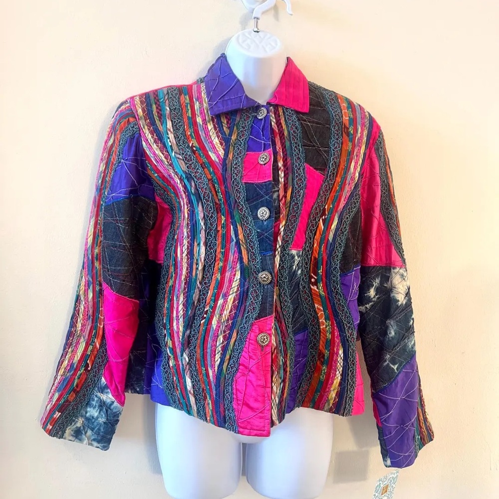 Anage Vintage Patchwork Jacket - image 1